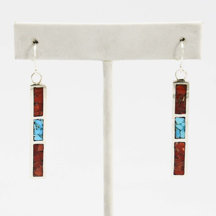 Coral and Turquoise Earrings