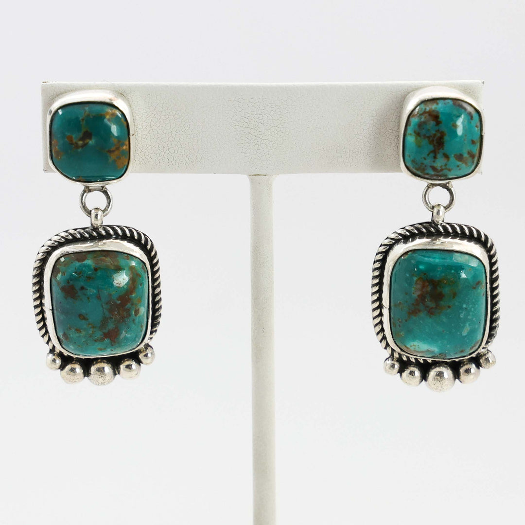 Apache Blue Turquoise Earrings