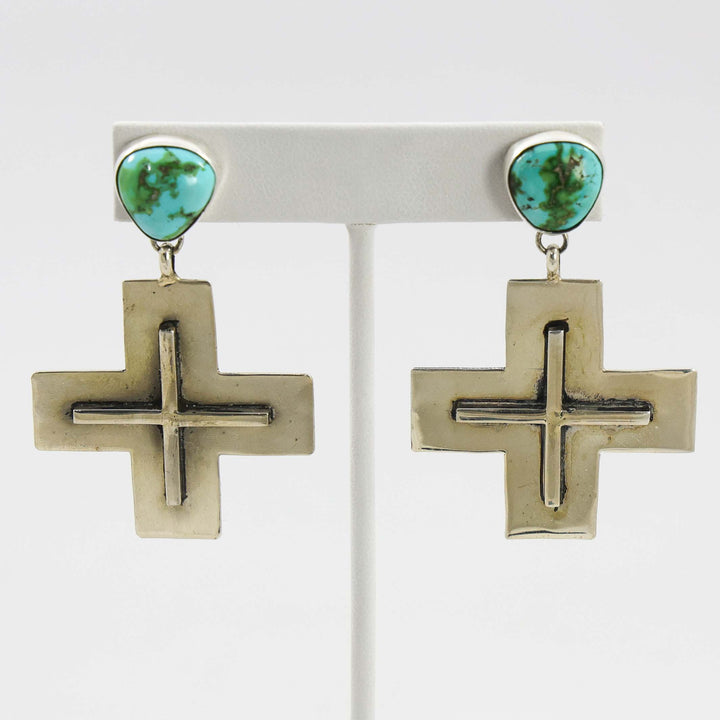 Turquoise Cross Earrings
