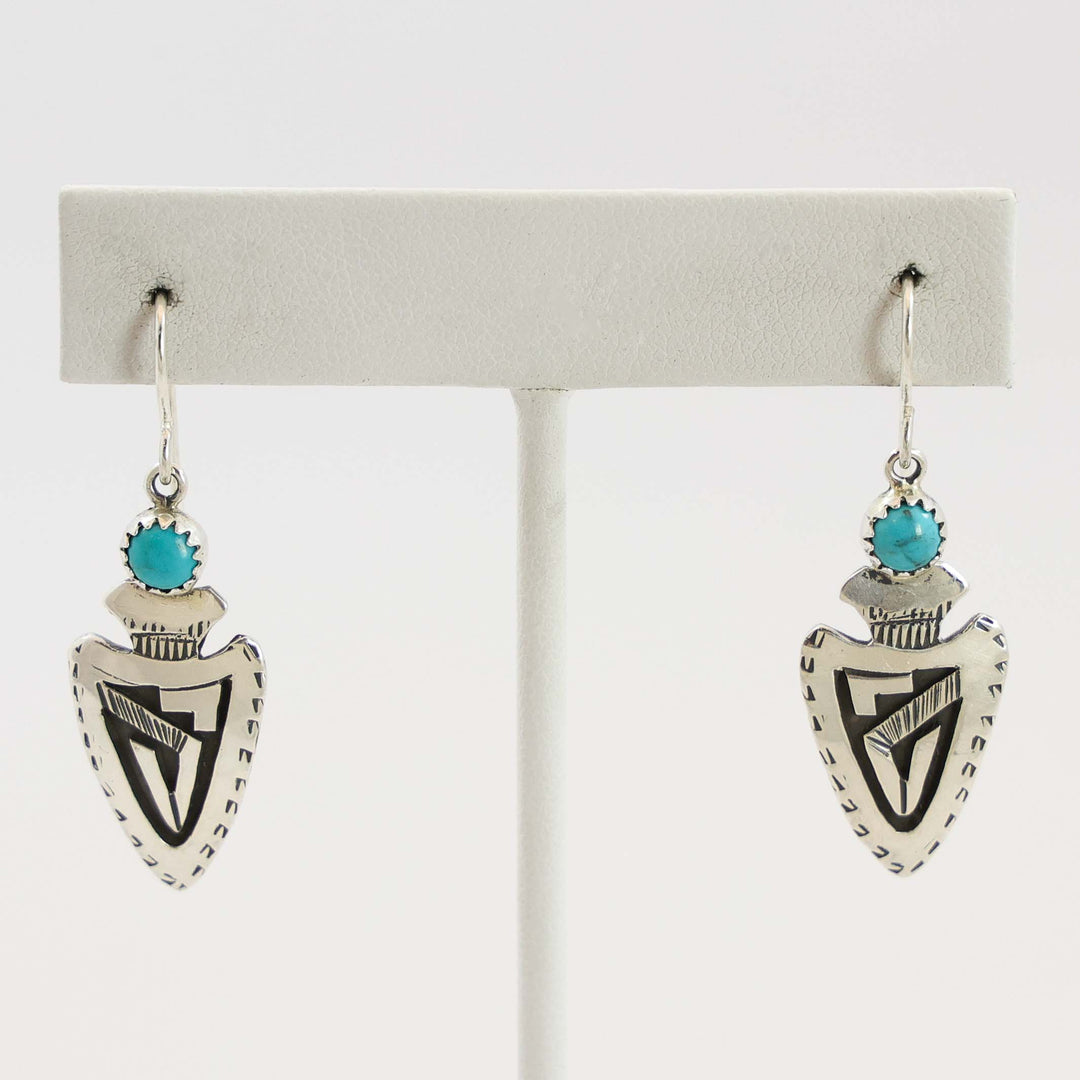 Turquoise Arrowhead Earrings
