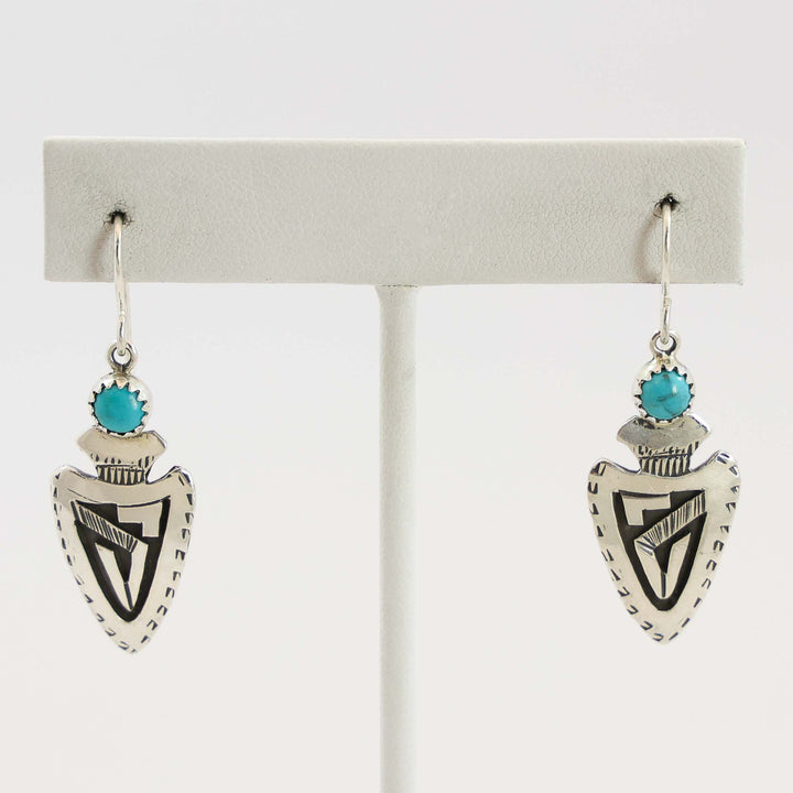 Turquoise Arrowhead Earrings