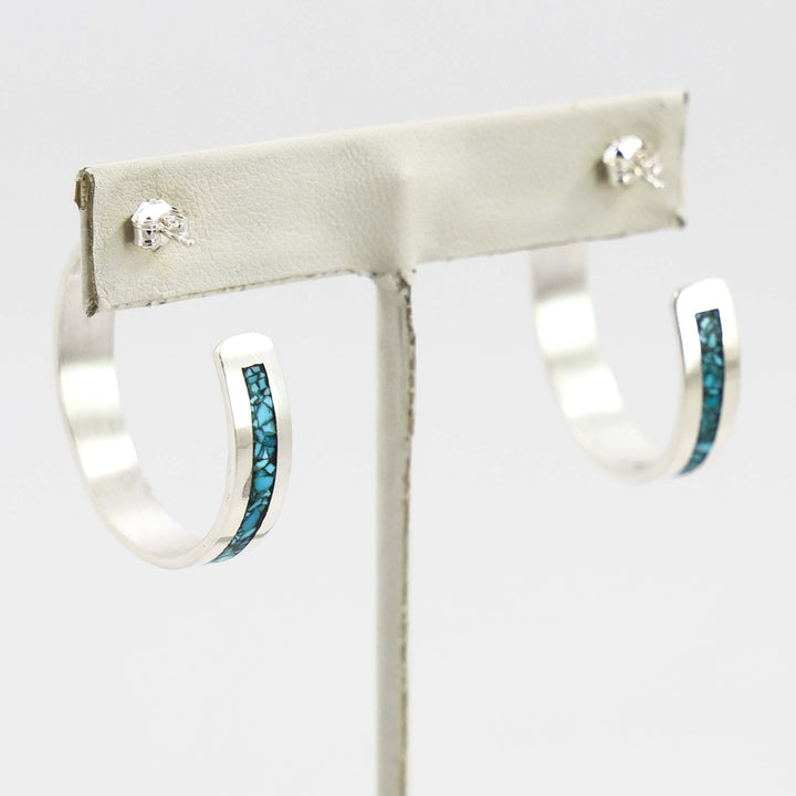 Chip Inlay Hoop Earrings