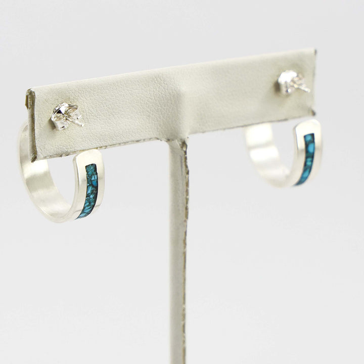 Chip Inlay Hoop Earrings