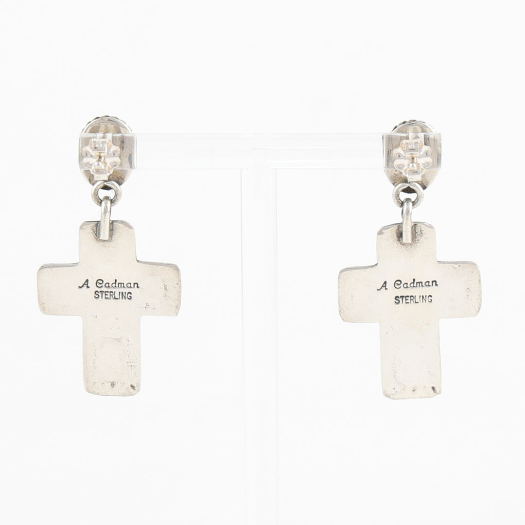 Coral Cross Earrings