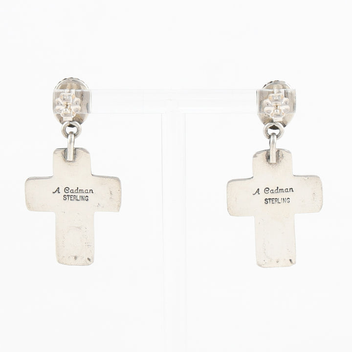 Coral Cross Earrings
