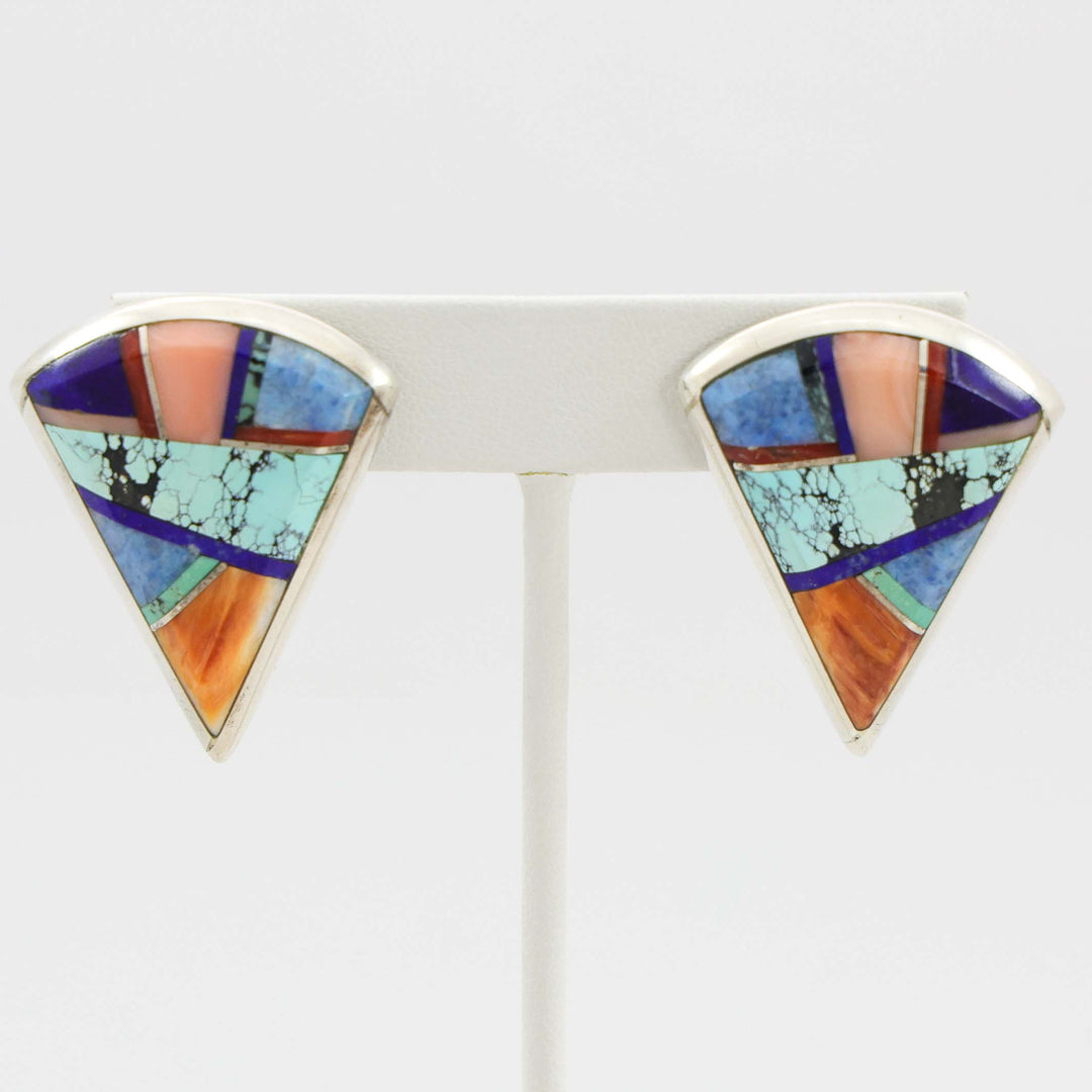 Multi-Stone Inlay Earrings
