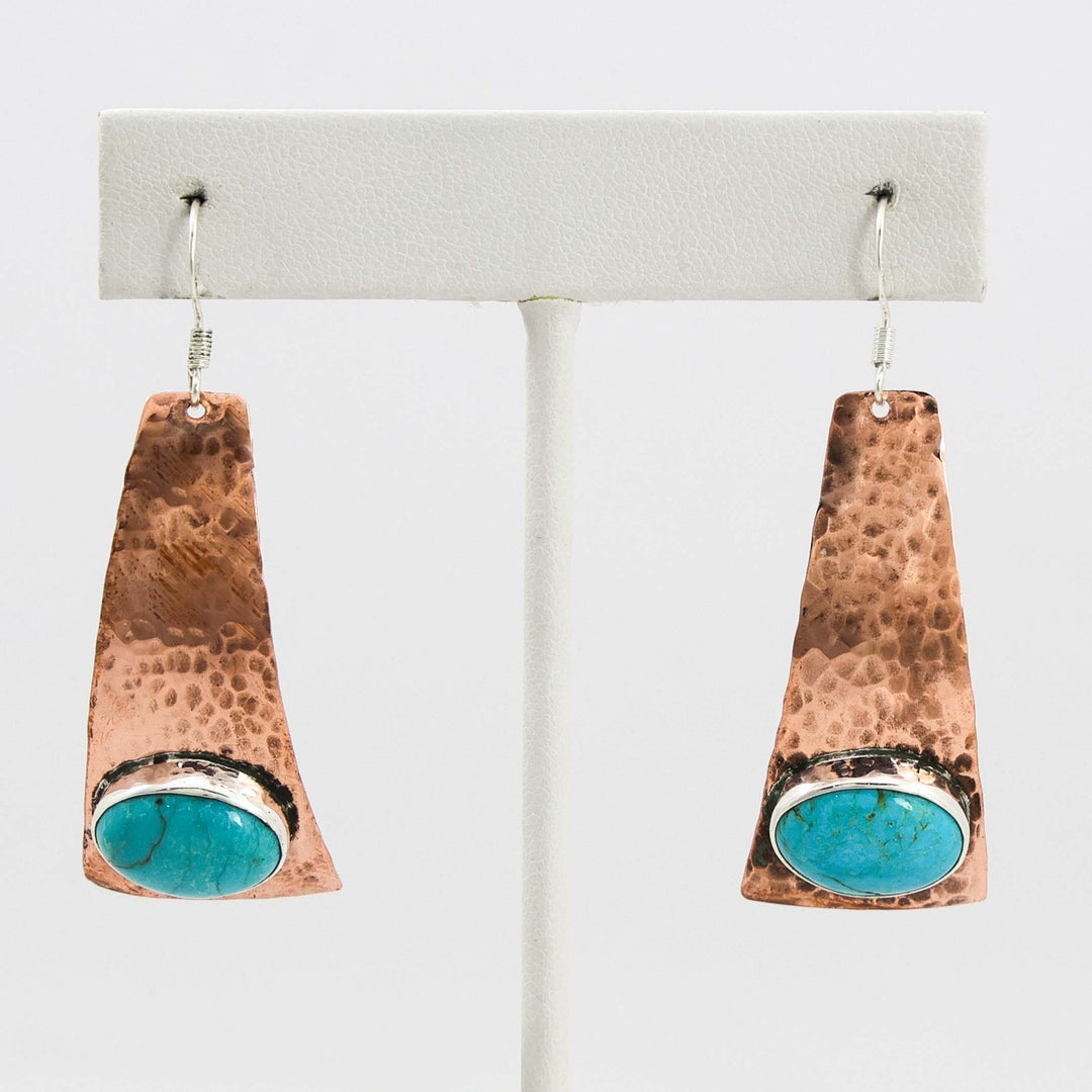 Turquoise and Copper Earrings