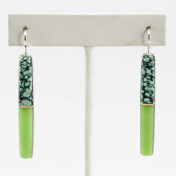 Turquoise and Serpentine Earrings