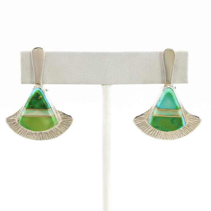 Turquoise and Opal Earrings