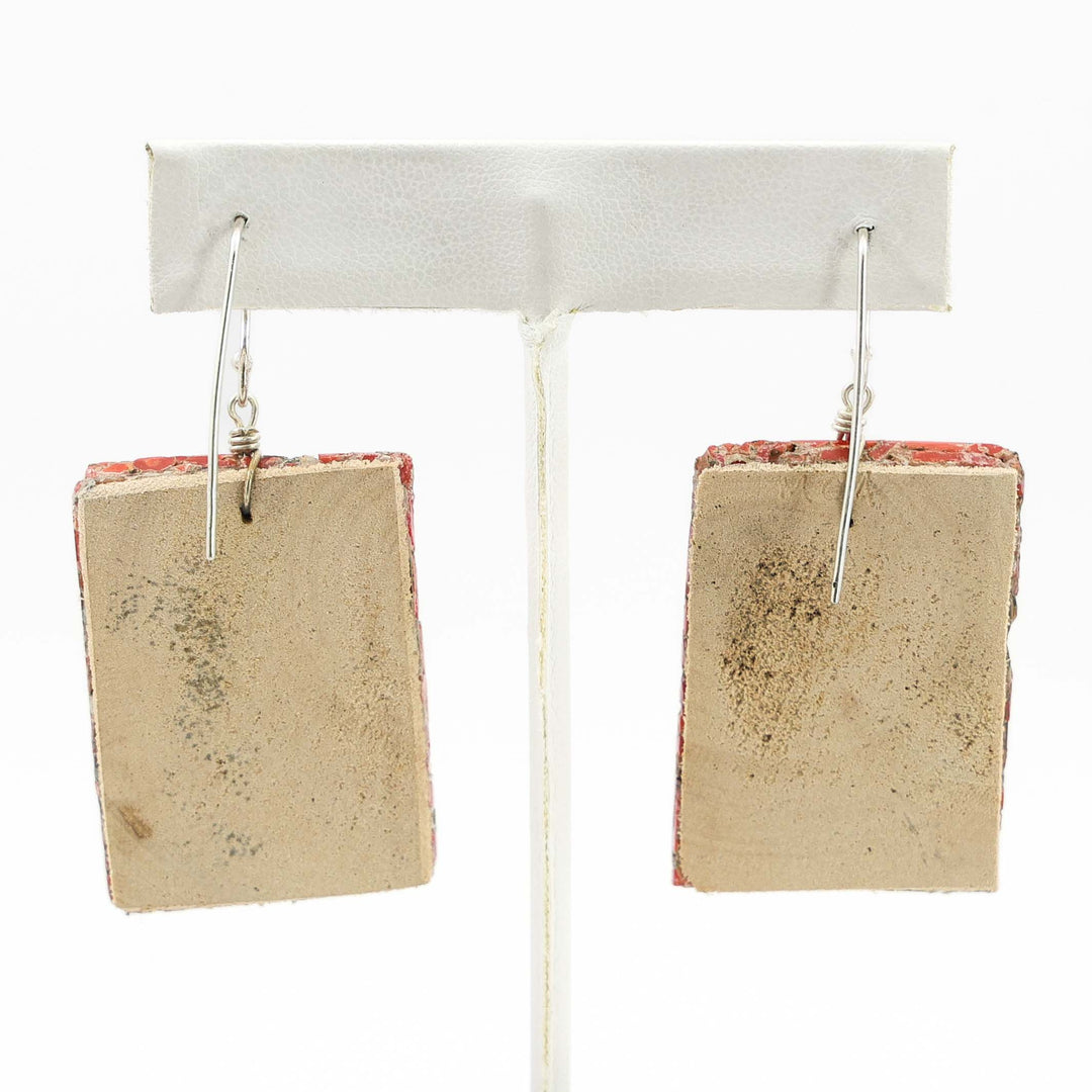 Coral and Jet Earrings