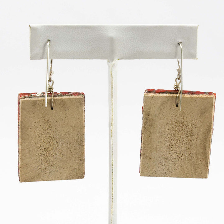 Coral and Jet Earrings