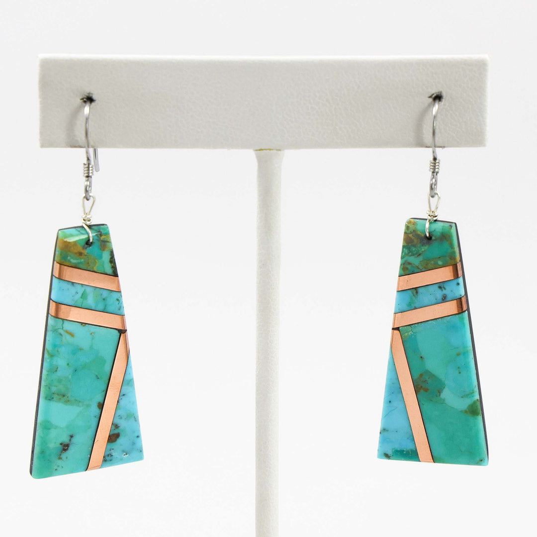 Turquoise and Copper Earrings