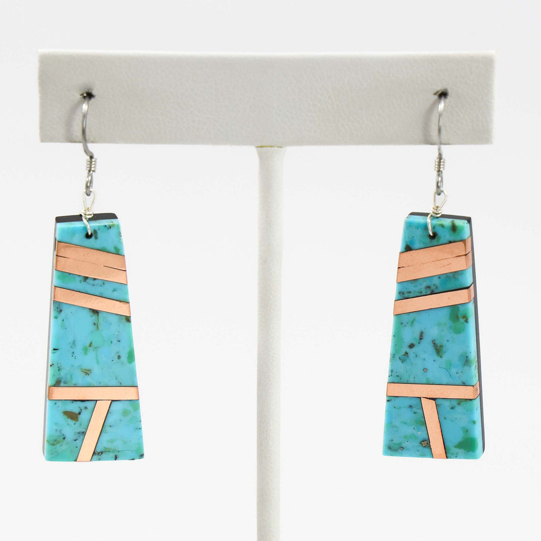 Turquoise and Copper Earrings