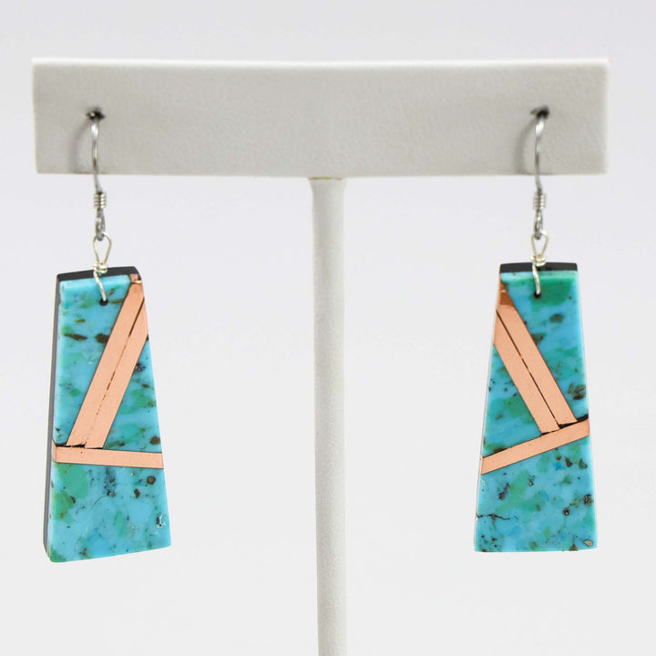 Turquoise and Copper Earrings
