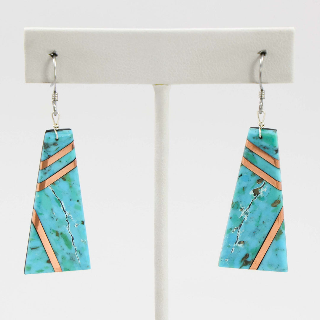 Turquoise and Copper Earrings