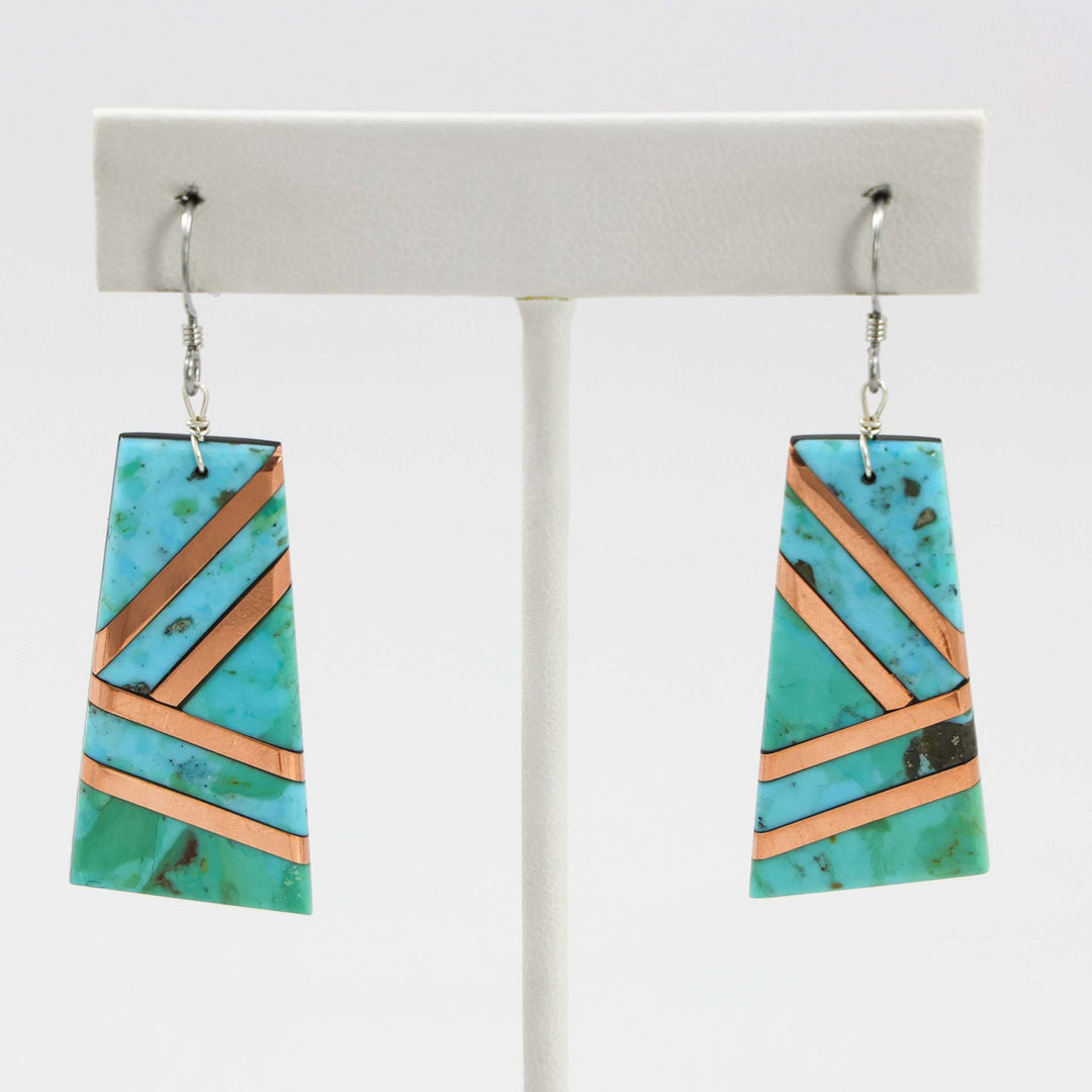 Turquoise and Copper Earrings