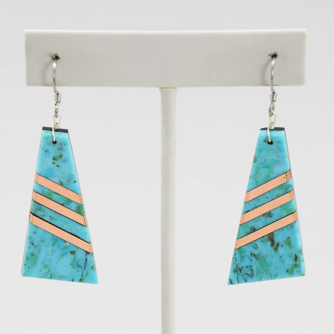 Turquoise and Copper Earrings
