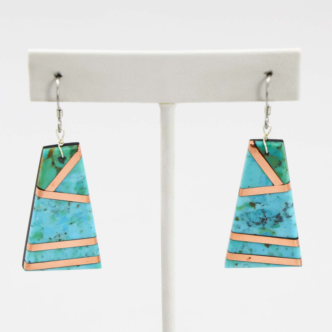 Turquoise and Copper Earrings