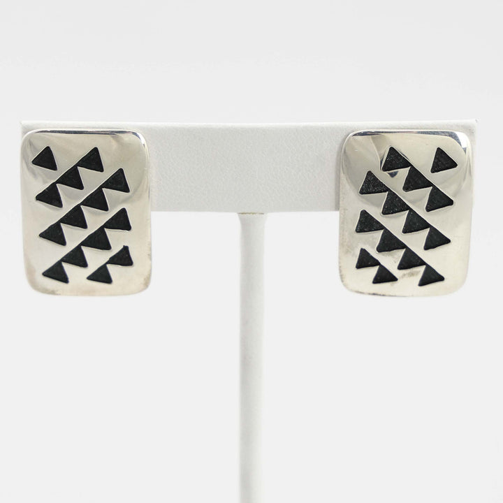 Trickling Water Clip Earrings