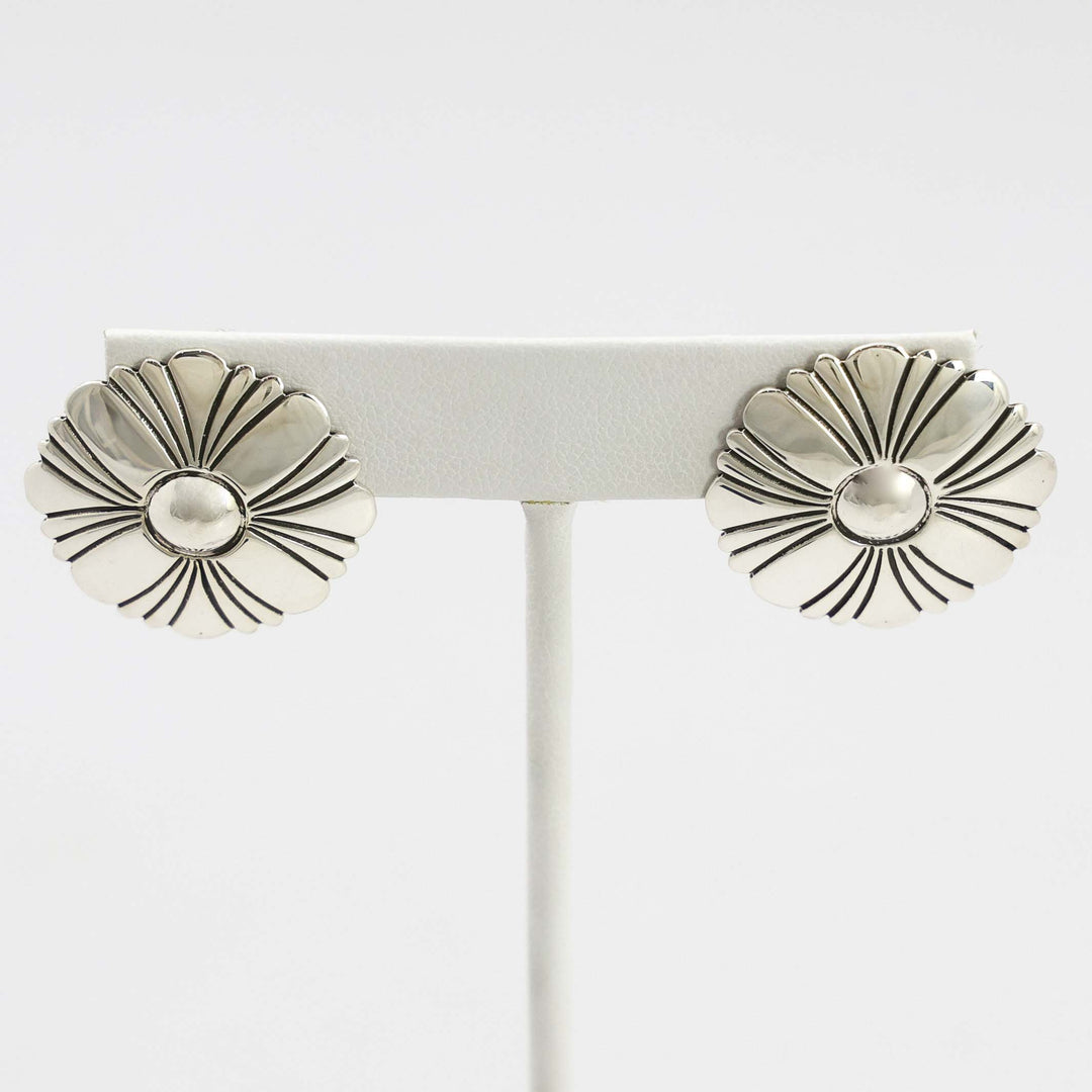 Stamped Silver Earrings
