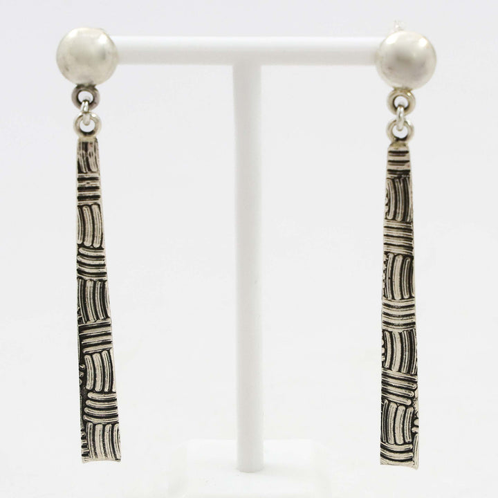 Stamped Silver Earrings