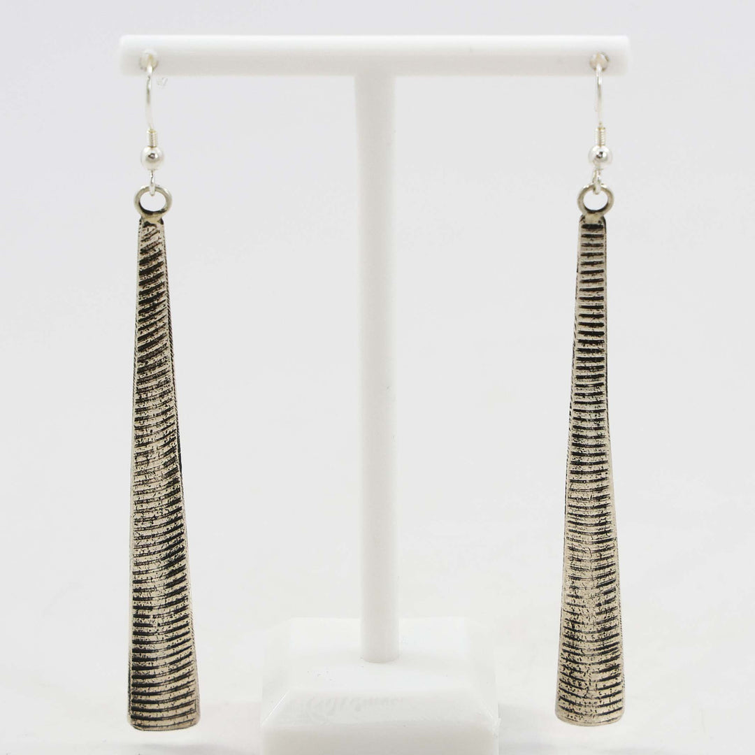 Stamped Silver Earrings