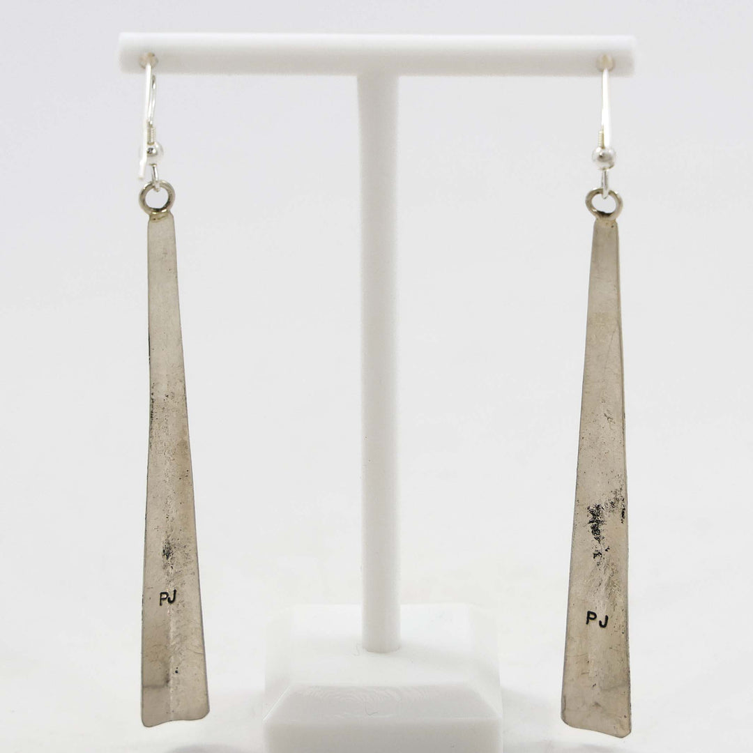 Stamped Silver Earrings