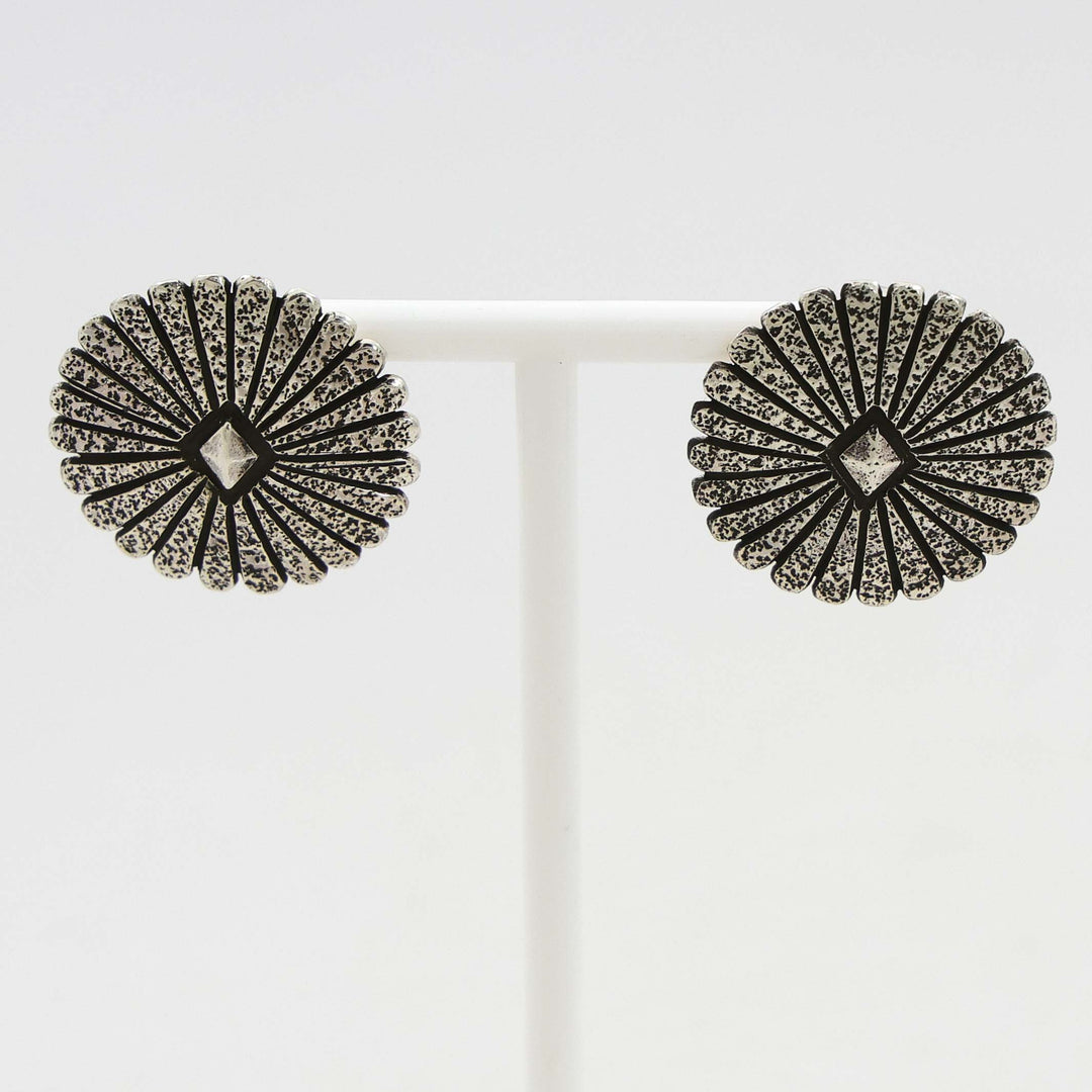Silver Concho Earrings