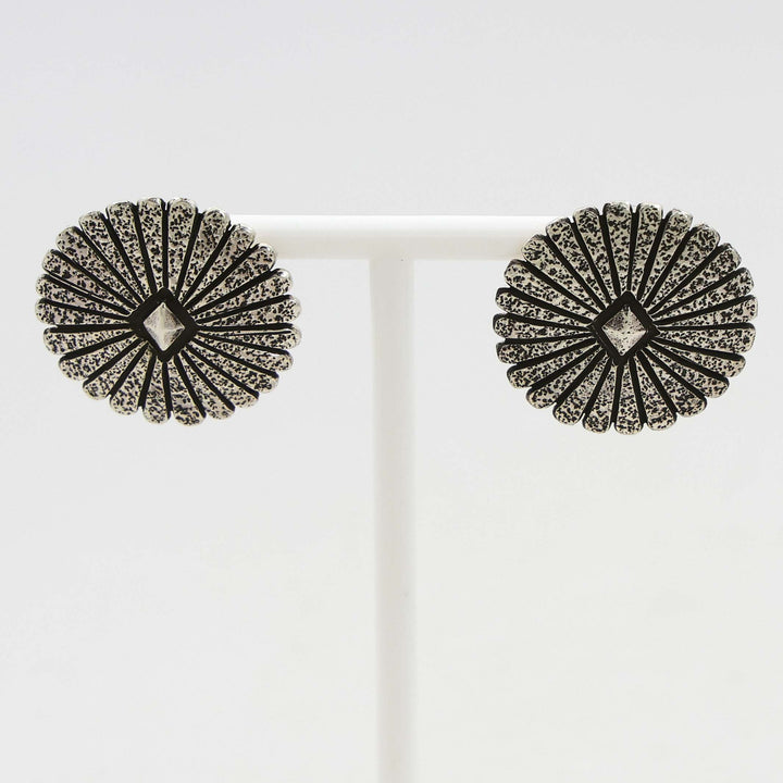 Silver Concho Earrings