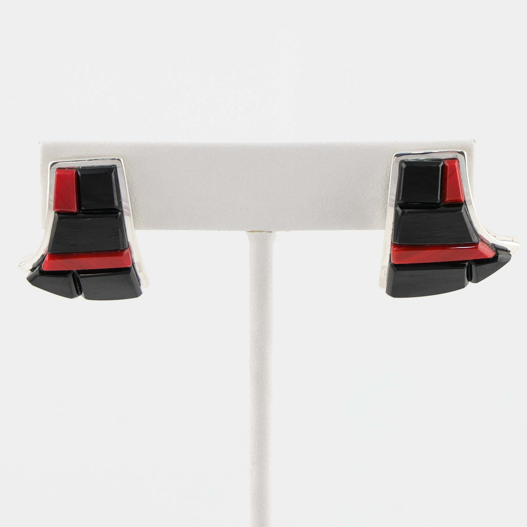 Black Jade and Rosarita Earrings