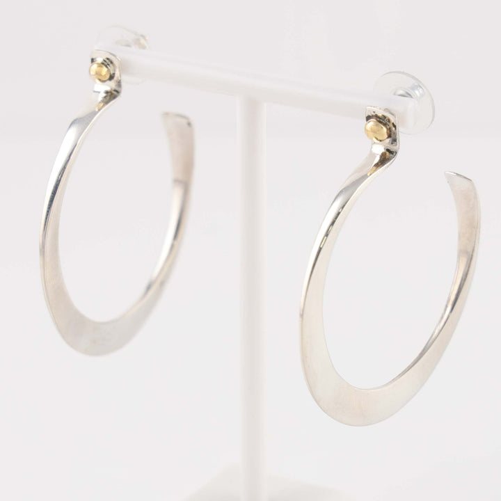 Gold and Silver Hoop Earrings