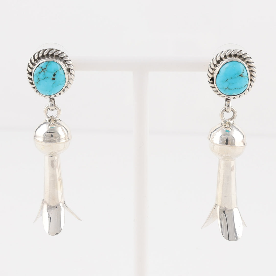Turquoise Squash Blossom Earrings