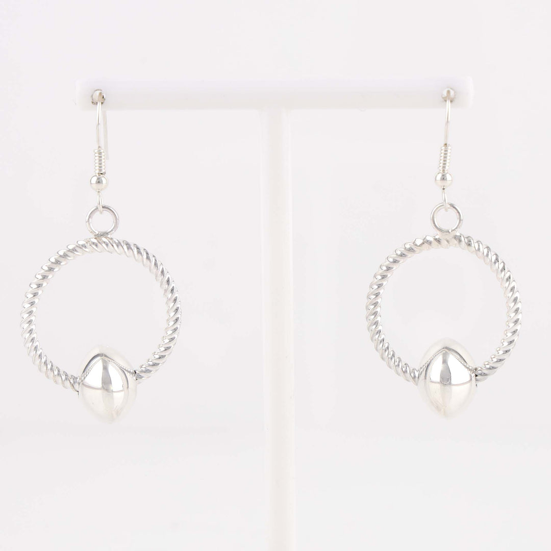 Hoop and Bead Earrings