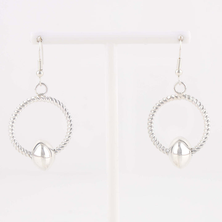 Hoop and Bead Earrings