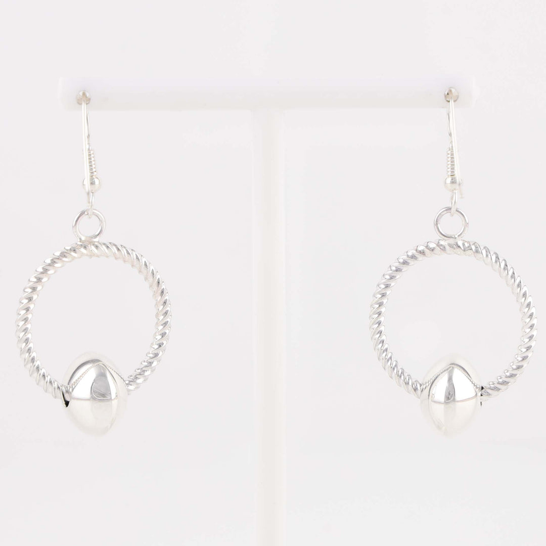 Hoop and Bead Earrings