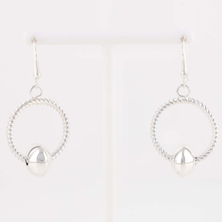 Hoop and Bead Earrings