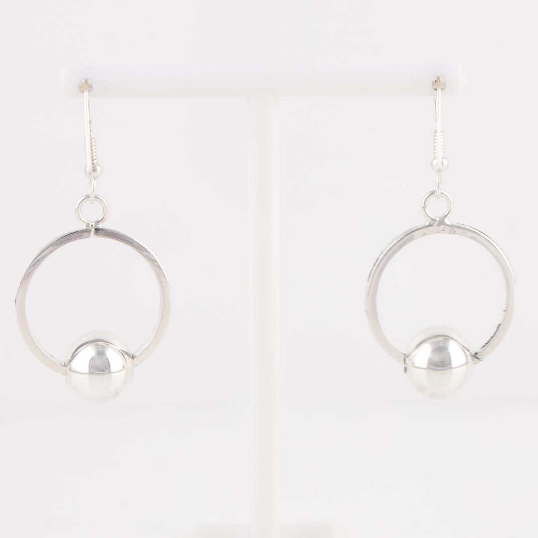 Hoop and Bead Earrings