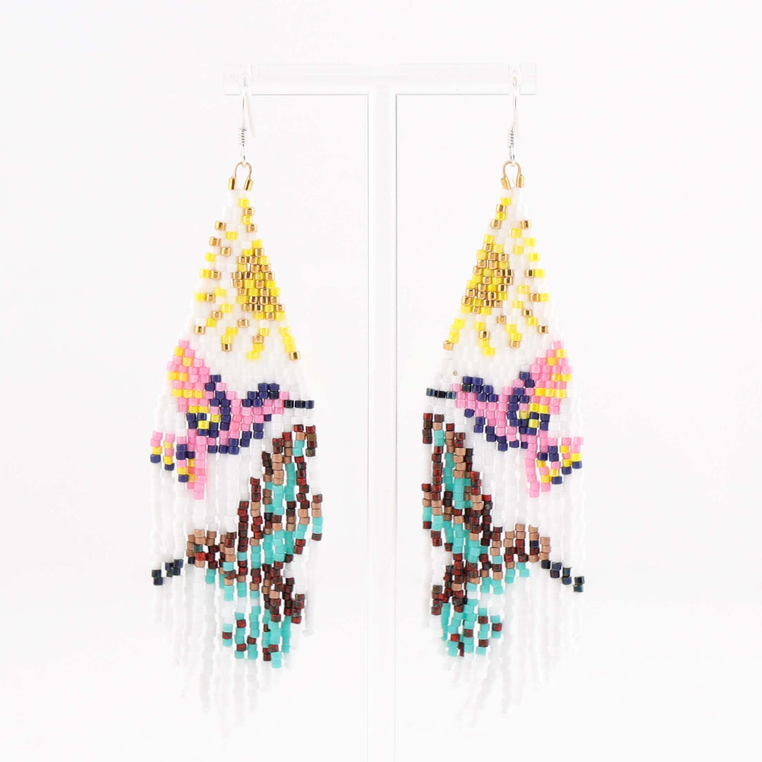 Beaded Hummingbird Earrings