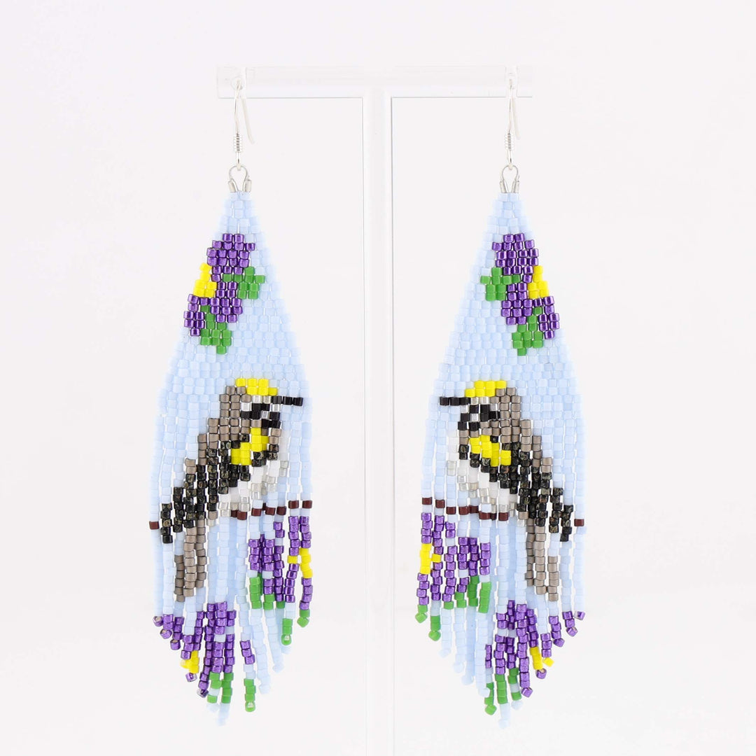 Beaded Bird Earrings