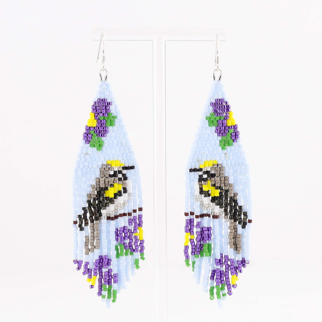 Beaded Bird Earrings