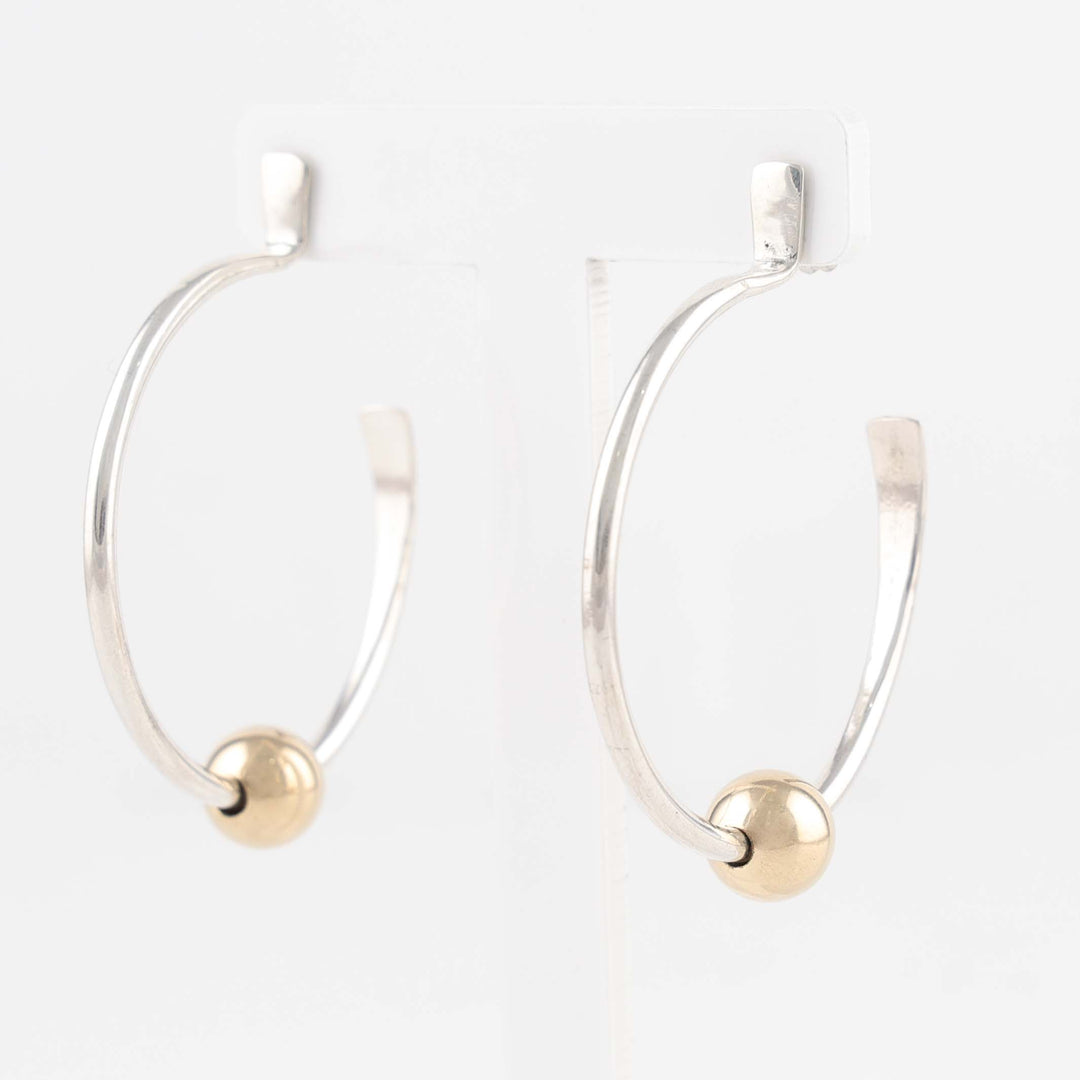 Silver and Gold Hoop Earrings
