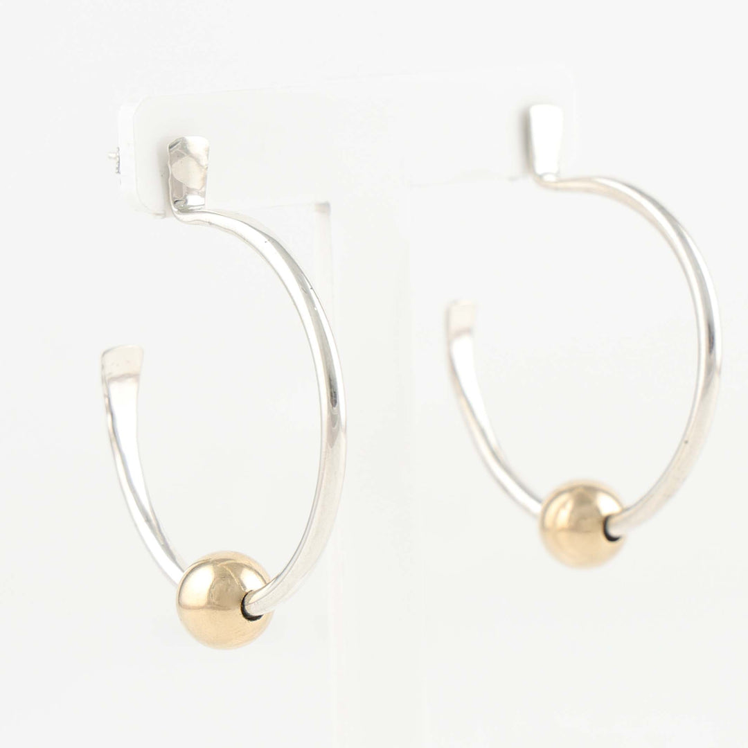 Silver and Gold Hoop Earrings