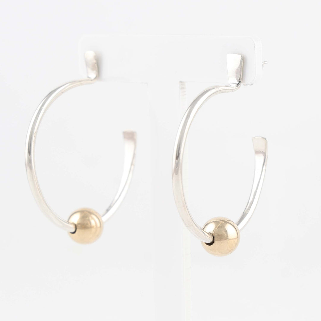 Silver and Gold Hoop Earrings