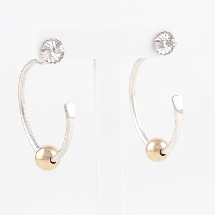 Silver and Gold Hoop Earrings