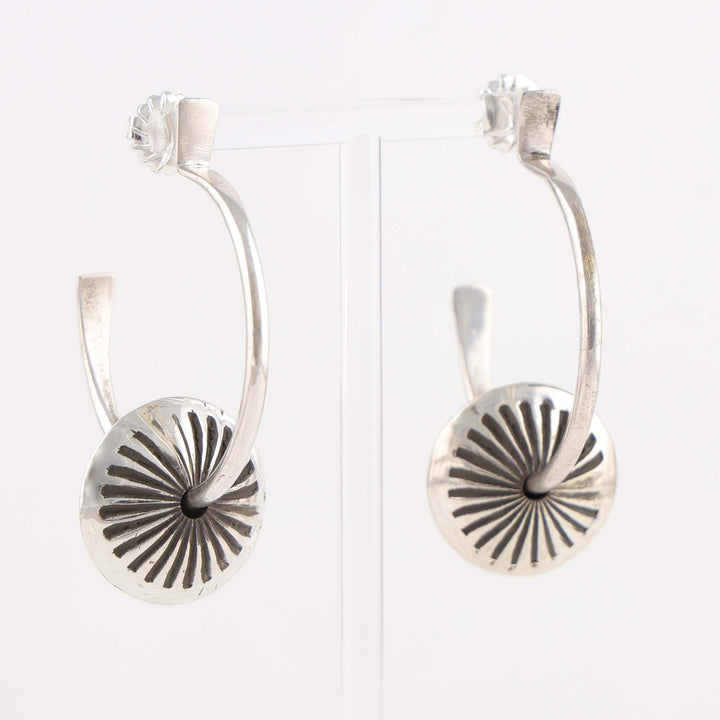 Hoop and Bead Earrings