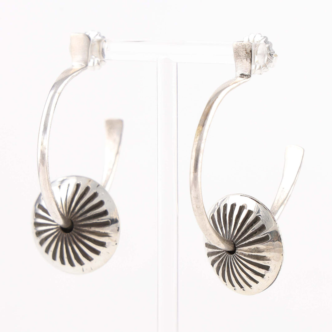 Hoop and Bead Earrings