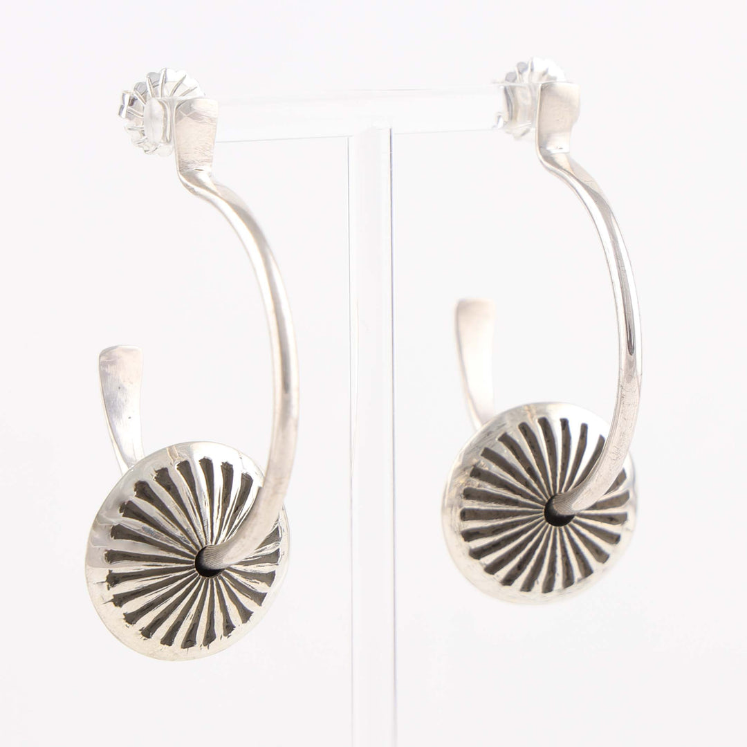 Hoop and Bead Earrings