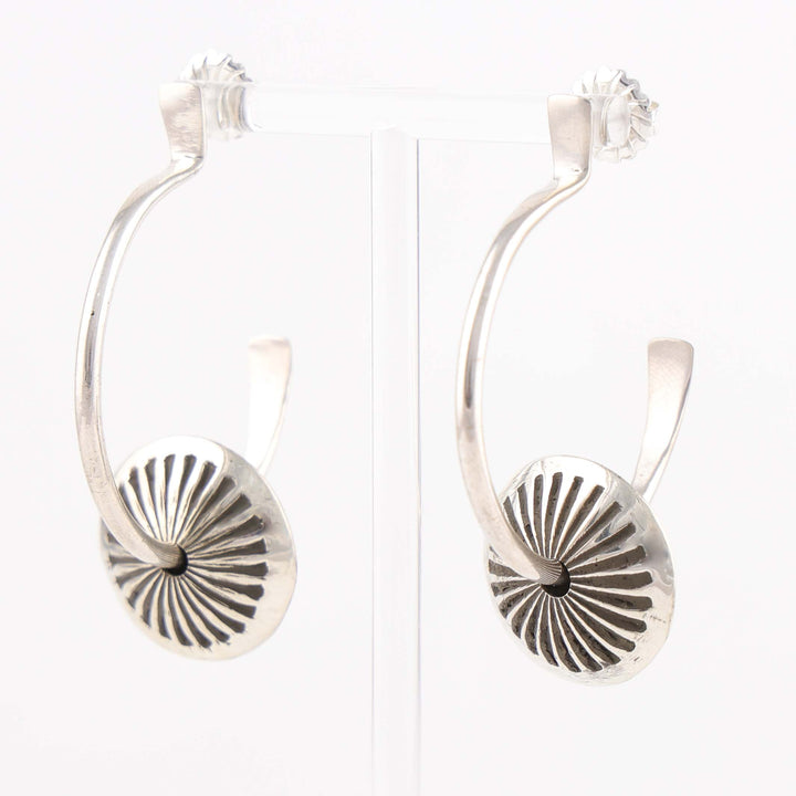 Hoop and Bead Earrings