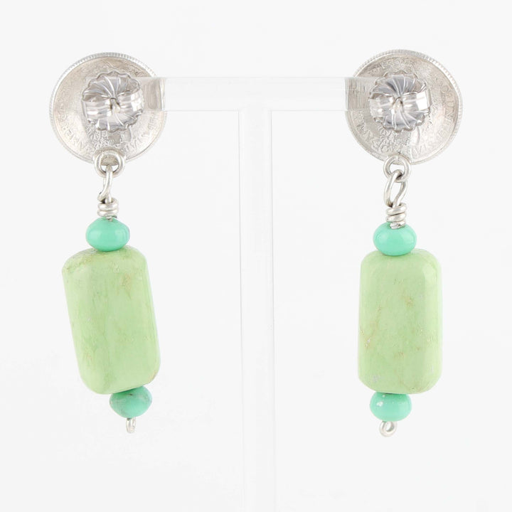 Gaspeite and Turquoise Earrings
