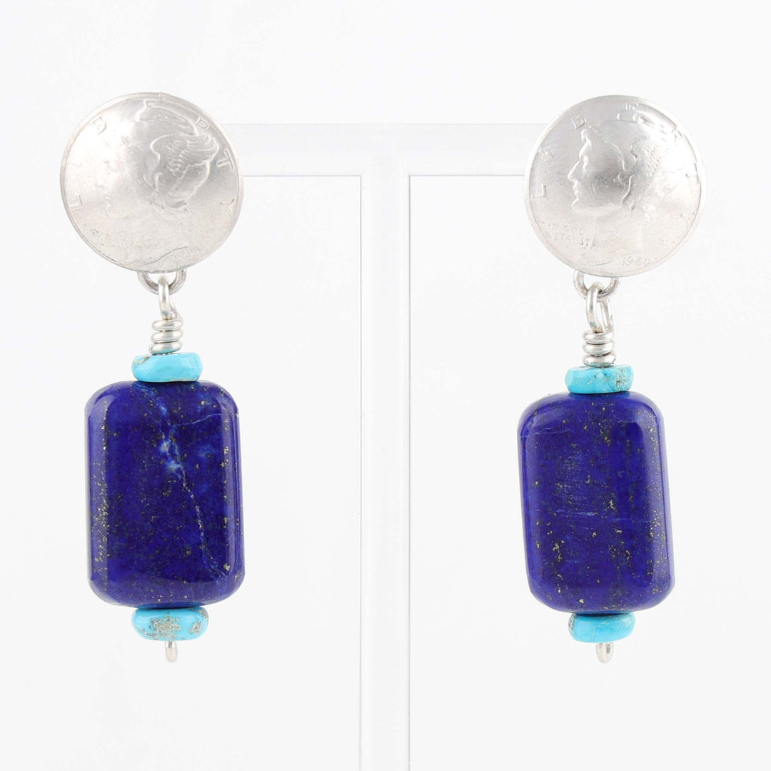 Lapis and Turquoise Earrings